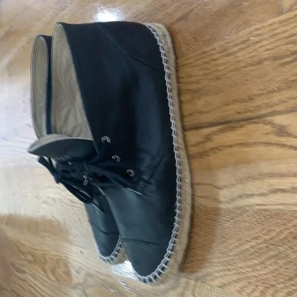 Chanel Leather Black Espadrille High Top 10 - Picture 4 of 9